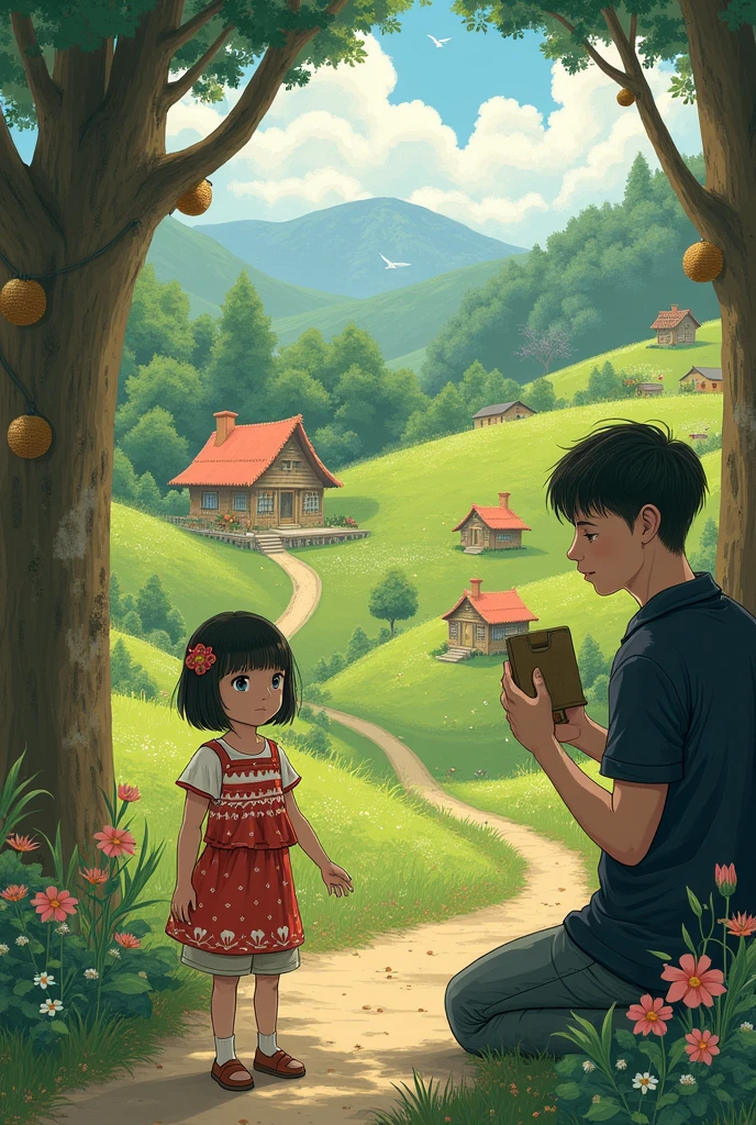 in Studio Ghibli style 