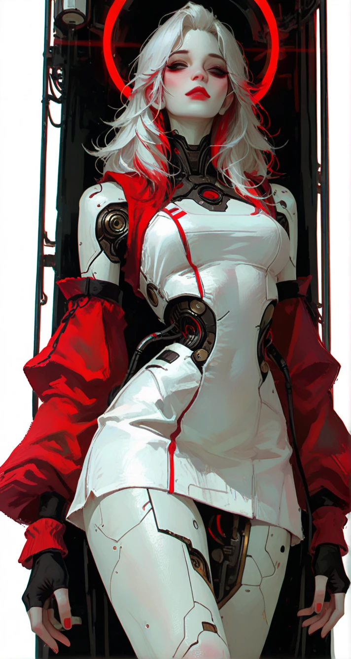 (best qualityer))), (((manga strokes))), woman red dragon knight, (((red helmet))), metal panties, medieval albino girl, Barbed wire garter belt, breasts covered with a wave-shaped metal breast protector, Curly white hair, long ribbon-garter, chains wrapped around the arm, metal gloves, great sword, medieval castle, fitness body, blood, nude belly, coxas nuas (((manga style))), violent, Manic, slenderbody, thin but strong, perfectbody, armor black, ornate metal sleeves, intricate visual com um castelo medieval enorme, ((( sculptural body ))), (((1 girl))), garota de 25 anos com perfectbody,,Beautiful and well-groomed face,muscular body:1.2,solid color detailed jacket, (Head to thigh photos), Complex equipment, (((standing alone))), pirralha violent, (((14歳))), sexly, pose de atitude, work of art, post-apocalypse, (((manga style))), bounty hunter, violent, Manic, the way you want, slenderbody, thin but strong, perfectbody, roupa moderna, advanced technology, neon, sleeves with vertical striped pattern, intricate background, (( cowboy shot )). intricate visual