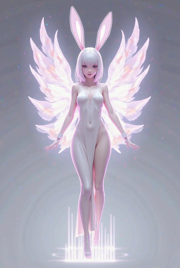 A young - yrative European girl with lovely charminvg face,( pale skin texture masterpiece), (smiling with exposed teeth)(perfect full body detailed anatomy), (Super accessories detailed), (meditating ), (perfect detailed glowing bright eyes),(short wavy illuminating pink crystalized hair),((expose big hard erect nipples))(( exposed panty ))(legs wide open showing pussy line)(( Wearing transparent illuminating costume of an angel)),holding a treasure knife (( illuminating different lights covering the sorrounding atmosphere)) Has beautiful large white wings, The character solemnly praying, 7 different perspective view of that same girl & face profile sheet character style