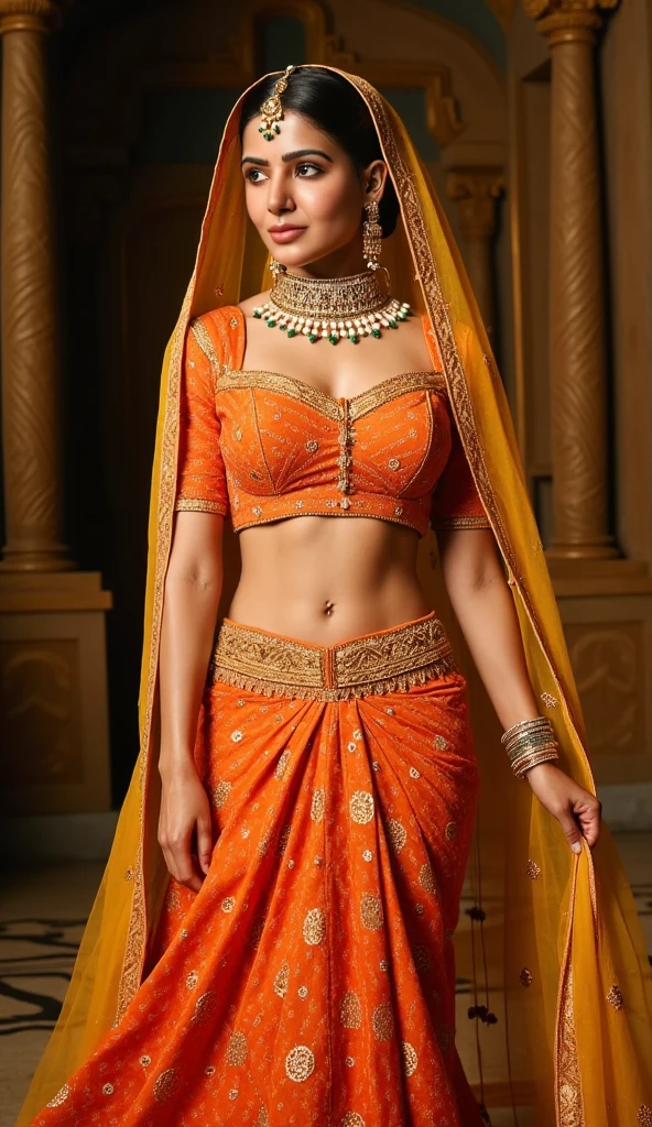 (highly detailed,illustration,intricate,attractive body,beautiful eyes,beautiful lips,extremely detailed face,longeyelashes), ((Full body picture)), cinematic, potrait, dynamic lighting, most beautiful picture, (Tripti Dimri) , indian celebrity, (wearing traditional indian red saree), traditional indian clothes, indian jewelry, symmetrical face, stunning art, intense look, detailed, red lips, messy strands of hair, detailed hair, intense look, (best quality,4k,8k,highres,masterpiece:1.2),ultra-detailed,(realistic,photorealistic,photo-realistic:1.37),vivid colors,sharp focus,portrait, studio lighting, in a temple, (SFW), (light skin color), (flower petals on floor)