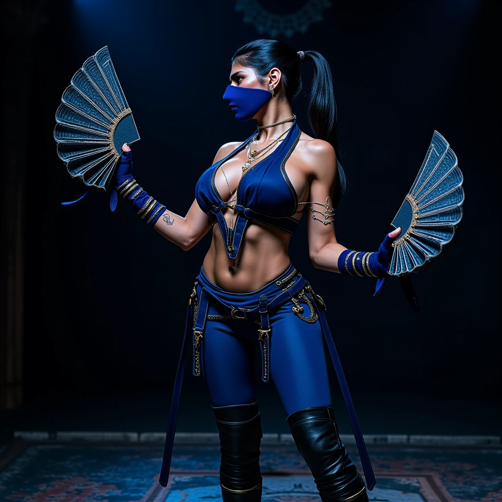 (Best quality, 8k, 32k, Masterpiece, UHD:1.2) "Envision the dark, foreboding landscape of the Netherrealm from the Mortal Kombat universe, a place of eternal torment and malevolence. The sky above is a swirling vortex of fiery reds and deep purples, constantly lit by flashes of hellish lightning. The air is thick with smoke and the acrid scent of brimstone, creating an oppressive and eerie atmosphere.
The ground is a barren wasteland of cracked, blackened earth, interspersed with pools of molten lava that bubble and spit, casting a sinister glow across the scene. Jagged rocks and twisted, barren trees dot the landscape, their forms contorted as if in eternal agony. The remnants of ancient, crumbling structures and eerie, skeletal remains are scattered throughout, hinting at a long history of violence and suffering.
In the distance, towering spires and ominous fortresses rise from the ground, their dark, gothic architecture adding to the sense of dread. These structures are adorned with grotesque statues and demonic symbols, highlighting the realm's association with dark magic and evil forces.
The environment is alive with the sounds of suffering—distant wails, growls of demonic creatures, and the relentless roar of fire and magma. Shadows flicker and dance across the desolate terrain, adding to the sense of constant, lurking danger.
In this hellish setting, the Netherrealm’s denizens—ghastly demons, tortured souls, and powerful sorcerers—roam, ready to engage in brutal combat or enact their dark wills. Capture the essence of the Netherrealm by emphasizing its oppressive atmosphere, the stark contrast between fire and darkness, and the pervasive sense of dread and eternal conflict."