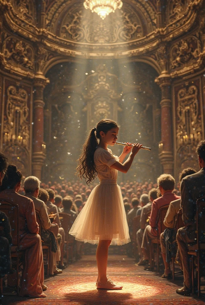 girl playing the flute
Concert in the hall