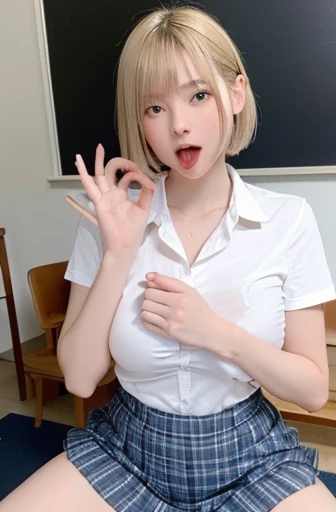 table top, highest quality, 8k, 15 歳の裸のgirl, small breasts、((Big eyes))、(((smile))),学校のclassroom,(((view audience))),RAW photo, (((nude))), award-winning portraits,(((Nipples exposed through exposed uniform))), smile, 二peopleで, daytime, idol face, (((girl2peopleが抱きあう))),(((裸で抱きあうgirl2people))),,繊細なgirl, Upper body, Digital single-lens reflex camera, looking at the viewer, Frank, Sophisticated, thin arms, soft ray、professional lighting, chromatic aberration, (Eye and face details:1.0), ((realistic))、girl2名, ((girls school uniform)), look at the audience, young face、非常に可愛いsmile, (( open your legs、please open your legs)),show your chest、classroom、(((when you take off your uniform, My chest is exposed)))、short hair,twin tails,perfect anatomy,accurate limbs,precise fingers