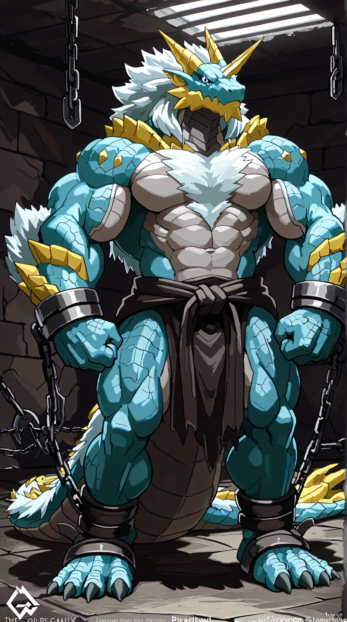 Tall and muscular furry dragon, wings, bright blue scales, in yellow thong, Powerful embossed body, young, sexy leg curves, belly white, sitting on the table, legs spread wide, Hands behind the head, tentacles everywhere, trapped in tentacles, tentacles grabbed him and held him, trying to get out, sexual. Brutal rape by tantcals, anal rape with tentacles in thong, tentacles rape him, has anal sex with tentacles in thongs, unbearable anal pain, In a flooded basement. bulge in the perineum, Feels a lot of pain, screams in pain, in pain. Captured by tentacles. Opened his mouth wide in pain. in yellow thong. begs for mercy. has anal sex with tentacles in thongs. view from above. ultra realistic style.
