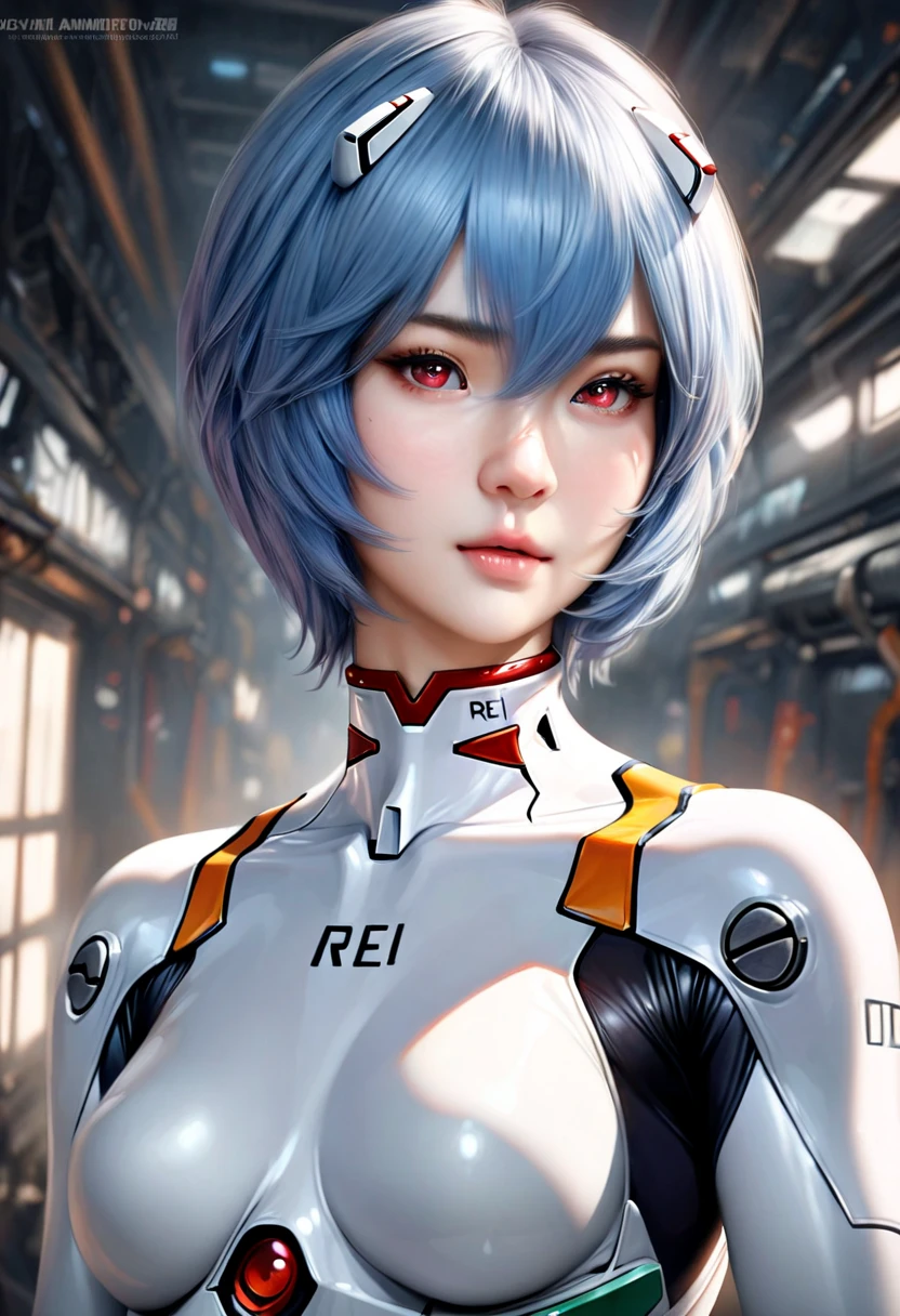 animetoreal,soft light, masterpiece, best quality,high quality,delicate face, realistic,photorealistic,1girl,
Ayanami Rei,white bodysuit,red eyes,pilot suit,short hair,blue hair,bangs,interface headset,turtleneck,hair between eyes
