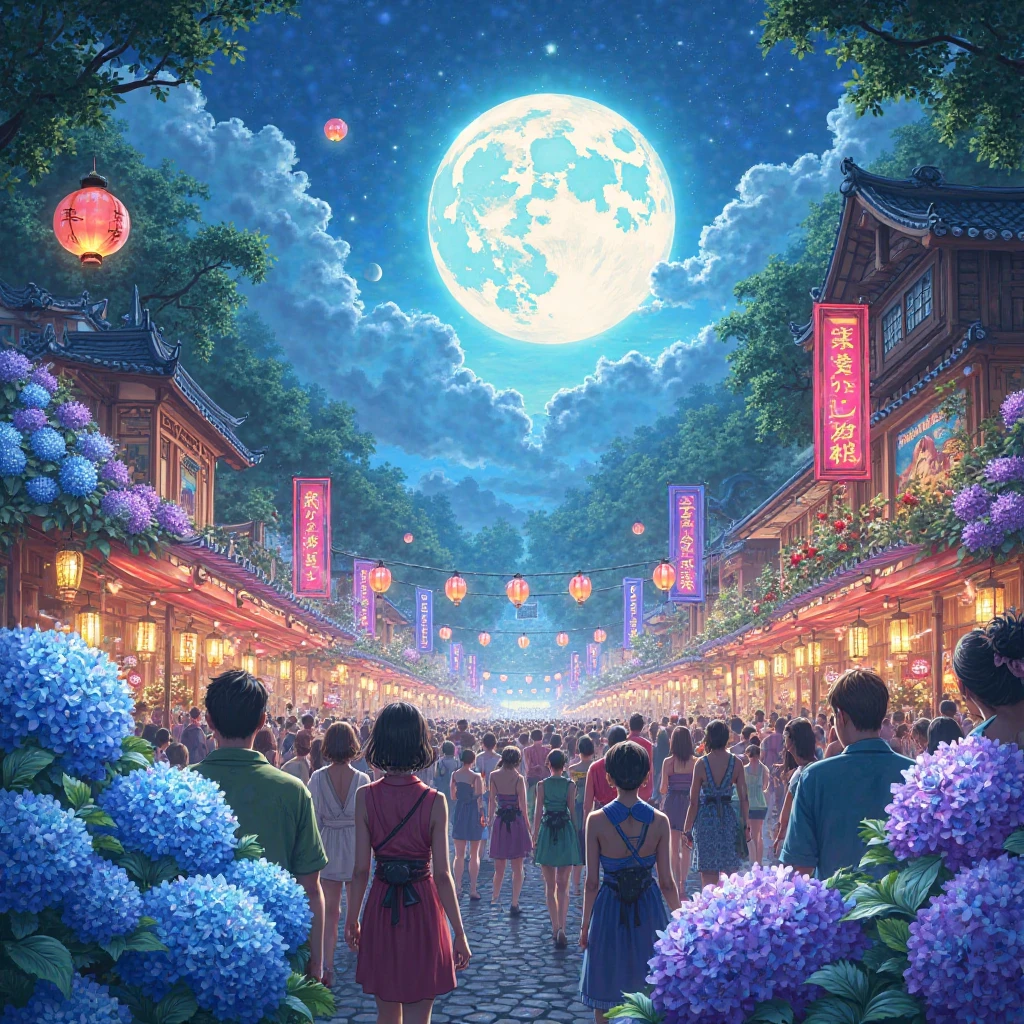 ６moon　hydrangea
music
events
fes
colourful
