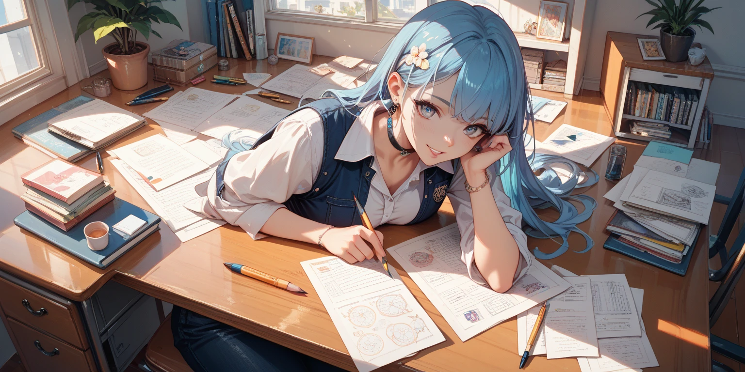 On the designer's desk　colorful pen　Colored pencil