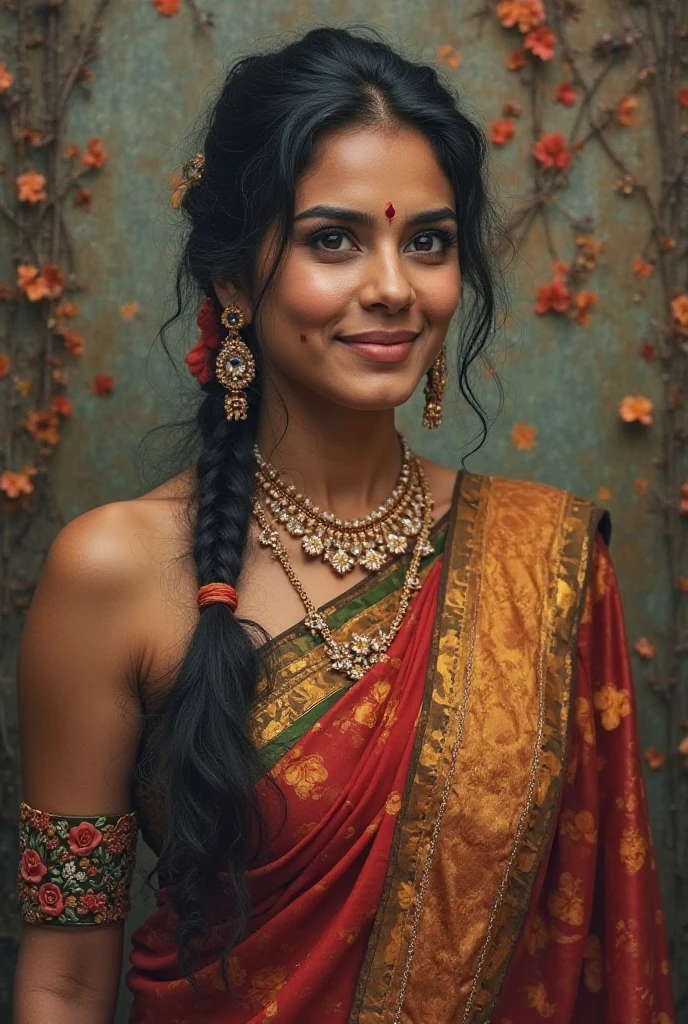 একজন রাজা এবং তার মন্ত্রী ঘন জঙ্গলের মধ্যে হাঁটছেন। রাজা পরেছেন সোনালী মুকুট ও লাল রাজকীয় পোশাক, মন্ত্রী পরেছেন সাধারণ শালীন পোশাক। চারপাশে বড় বড় গাছ, সূর্যের আলো পাতার তাদের সামনে মুখোশ পরা তিনজন চোর দাঁড়িয়ে আছে 