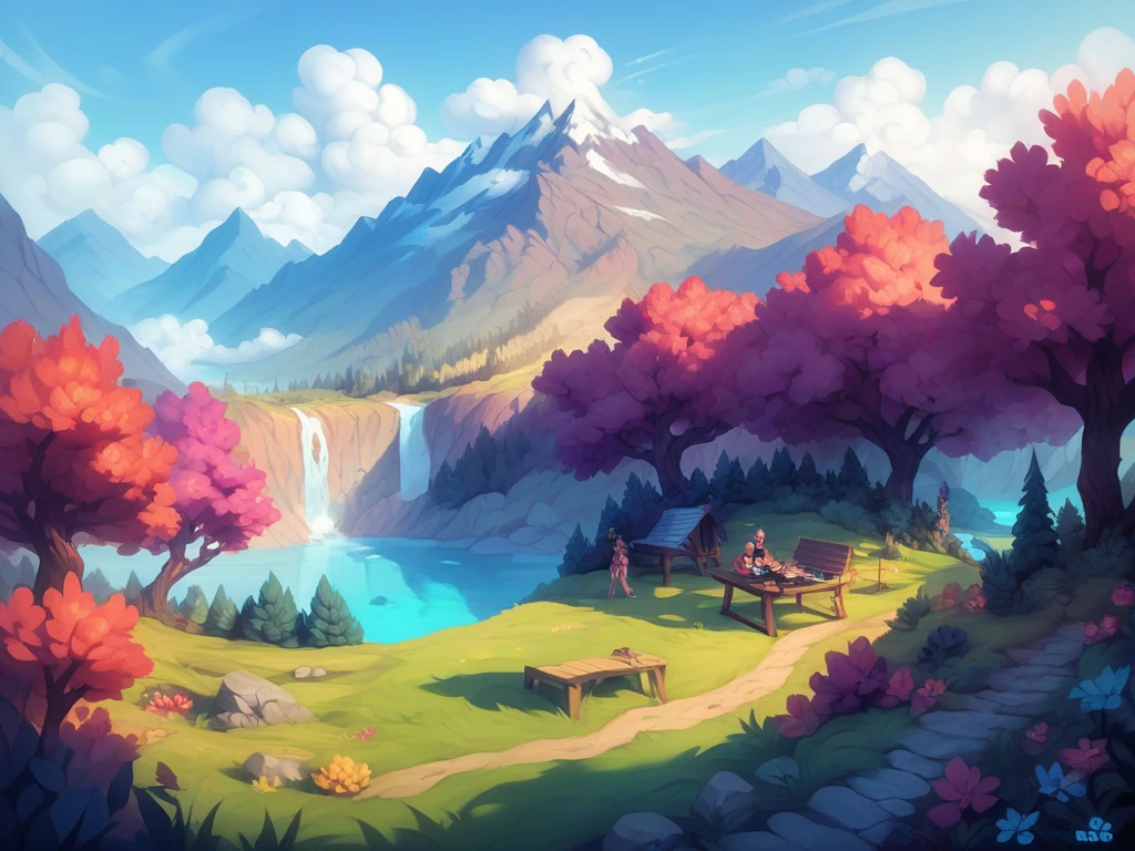 bonfire、Calm Atmosphere、 Scenery