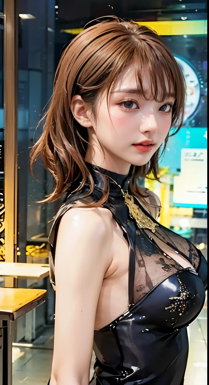 Masterpiece、uhd..Japan Supermodels、Big Breasts、Incredibly beautiful proportions、Short Hair、A face with attention to detail、Beautiful modeling、Facing forward、Detailed hand modeling、Movingly beautiful skin、Beautiful Skin、Glowing Skin.Toned lower body、Gives men vitality、Elegant micro thong,