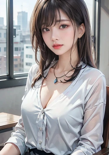 topless, , Light red, purple big nipple, (Breast milk:1.12), Straight bangs, long hair、Shrine maiden, Nude, , 、Show your nipples properly from the front、Japanese high school girl like in the photo, Pale-skinned girl, , , necklace, 15 years old, , , ,, 8K, , Plain eyes、, realistic breasts, , realistic girl, beautiful girl、kawaii junior high school student、I am studying, Brown Hair、Cheerleader、ribbon、Smirk, white silk panty, Short sleeve collar shirt