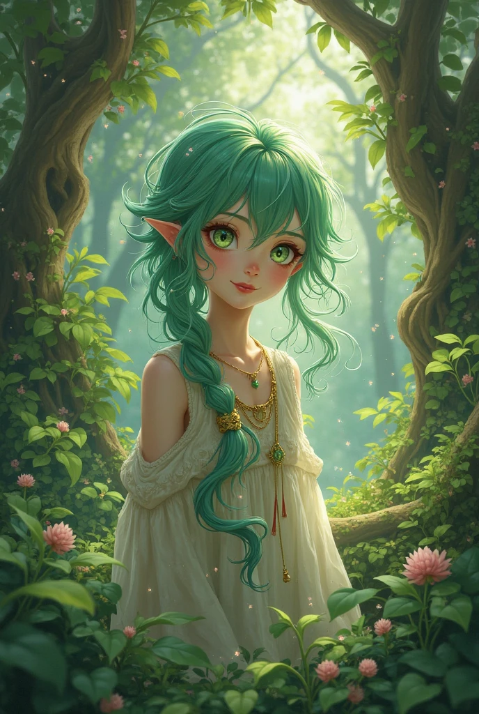 A character similar to Nahida from genshin impact. Make it look like a character named Grae