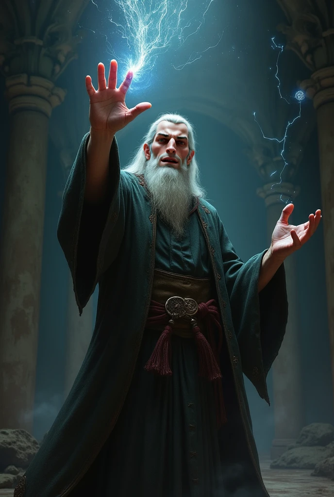 Make that man have his hand up casting a spell