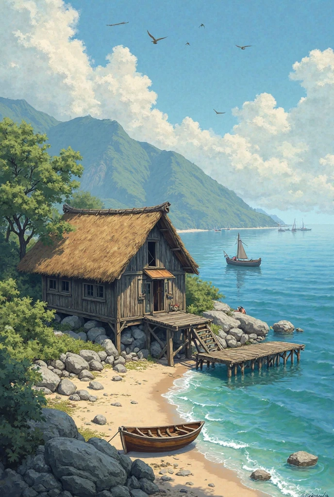 seascape with fisherman's house