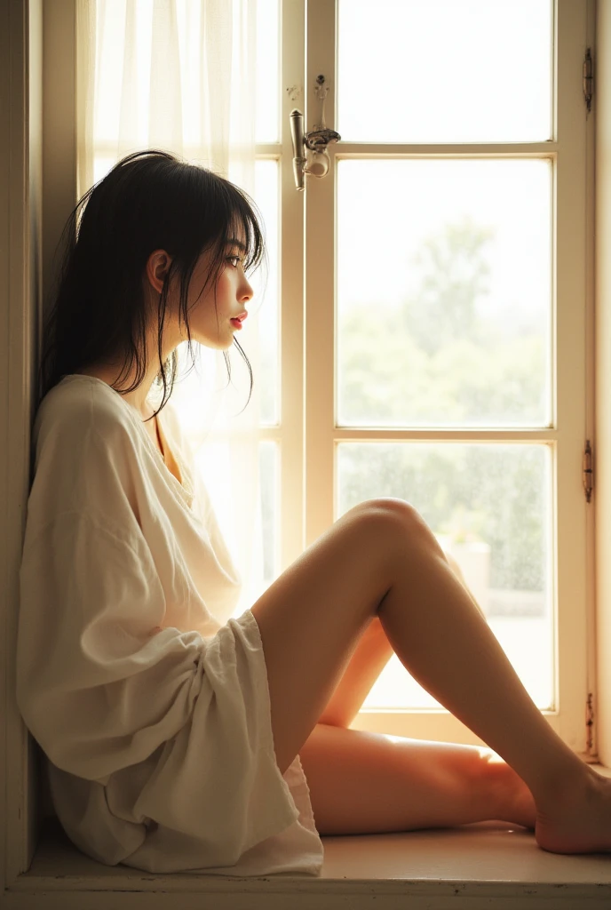((Full body:1.2,Voyeur from the side:1.2,from a distance:1.2)),(Very beautiful 13 year old Japanese skinny girl:1.4),A girl wearing a pure white frilly miniskirt dress,Pure white high heels,slim body shape,disproportionate breasts,huge Breasts,Embarrassing pose,Anxious expression,Looking Ahead,from below,realistic,best quality,ultra-detailed,high resolution