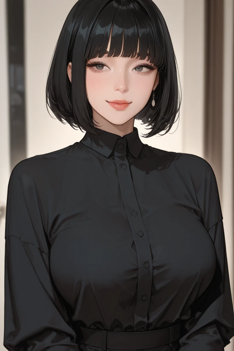 fullbust-fc ,stunning intricate full color portrait, wearing a black turtleneck, epic character composition, by ilya kuvshinov, alessio albi, nina masic, sharp focus, natural lighting, subsurface scattering, f2, 35mm, film grain