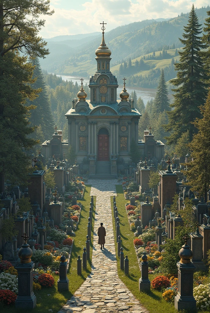 beautiful burial place in Russia