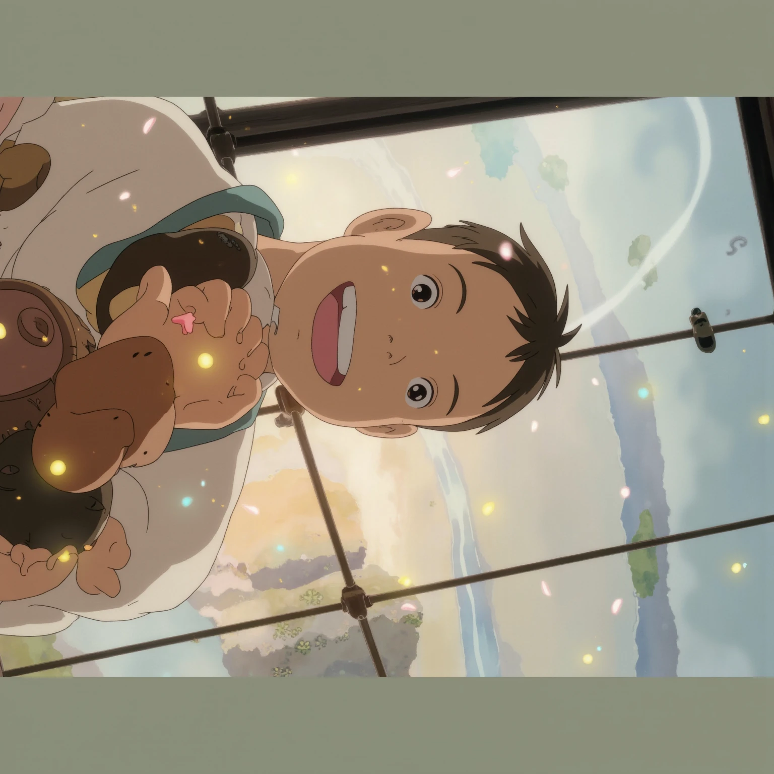 Anime baby crying a sister carries the crying at a city top quality masterpiece