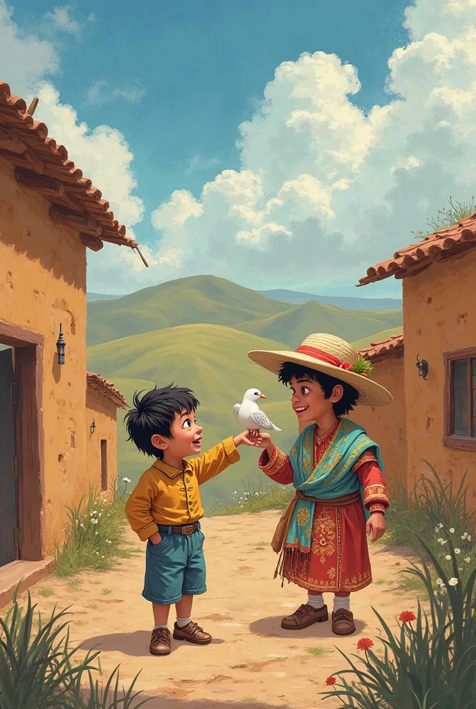 Do you have a meme with an image about the story of El Tuco y la Paloma by Eleorodo Vargas Vicuña