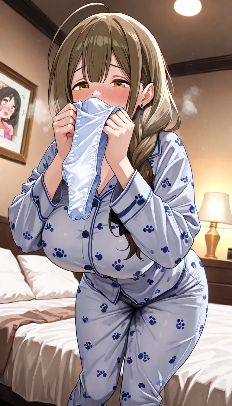 (masterpiece), (best quality), ((ultra-detailed)), (high resolution), (an extremely delicate and beautiful, super fine illustration), official art, BREAK (1girl), (:1.6), (tiny girl:1.6), (8yo)lat chest:1.4), Plump, (Thick thighs:1.8), (big ass:1.5), erect nipples, Huge areola, large nipples, (long nipples:1.4), erect nipples, oily skin, BREAK droopy eyes, emerald blue eyes, (bad mood:1.5), (clear face:1.5), (half closed eyes:1.4), BREAK (bob cut:1.3), tired hair, messy hair, Black hair color, girl wearing round black glasses, BREAK (pajamas:1.3), (white socks:1.5), BREAK (spread legs:1.4), (squatting:1.4), BREAK (Sweat:1.3), steam, humid, NSFW, BREAK (dynamic angle:1.4), BREAK (hotel room:1.4), (cinematic angle:1.4),BREAK (1man:1.4), (big testicle:1.2), (tall man:1.5), (fat man:1.3), (huge penis:1.4),
