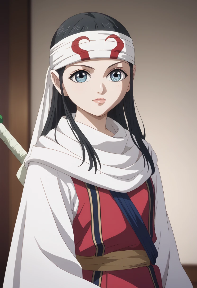 #Anime (masterpiece,best,quality:1.2),1girl,solo elegant body posture extremely beautiful anime art work score_9, score_8_superior, score_7_superior, _anime, , One (cowl ) headband, detailed face detailed facial , toon (style) #Character Design w3rewolf (cowboy shot) komichi akebi, long hair, bangs, blue eyes, black hair,