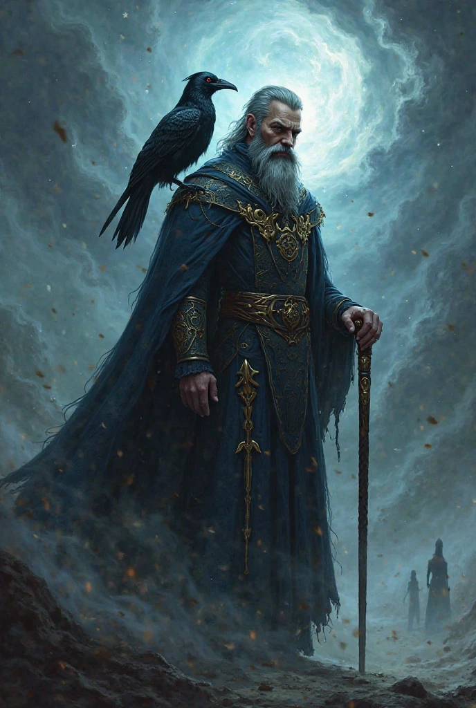 The character Swain from LOL having one of his visions 

