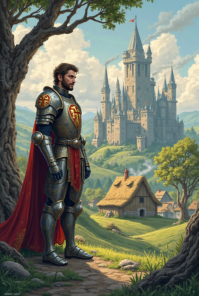 Make it more medieval and in the animation style of Albion online 