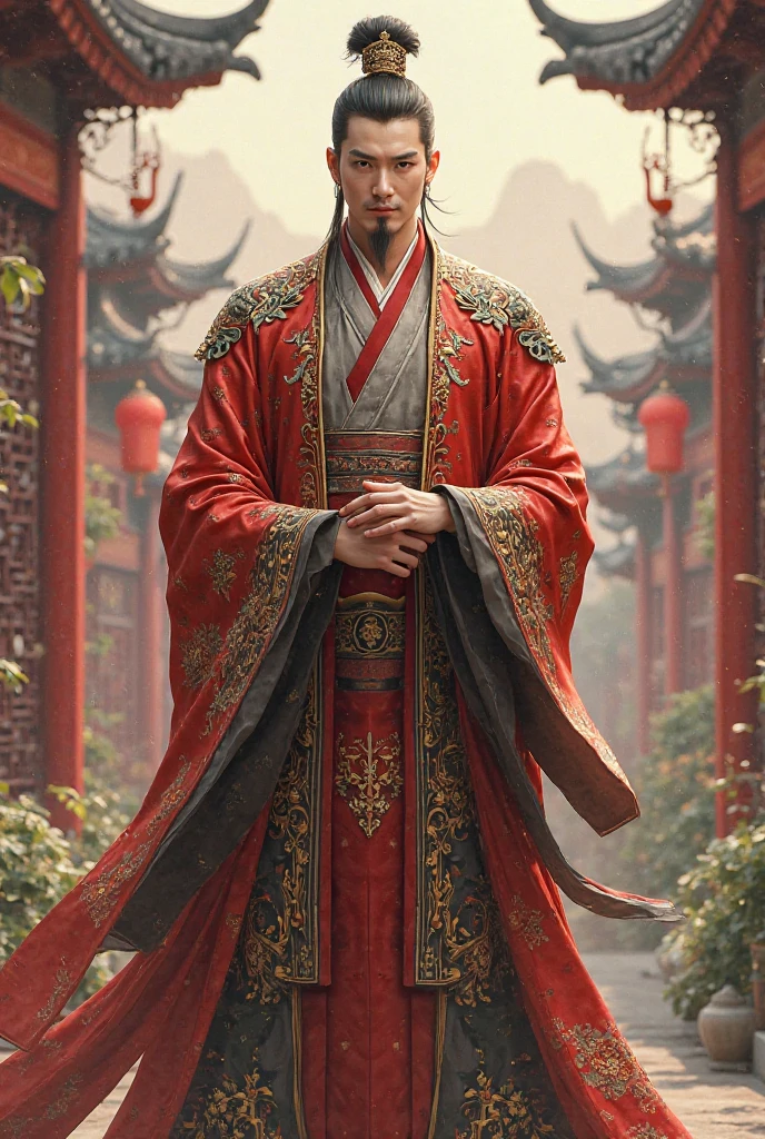 Give me the full body of a Chinese-style male character