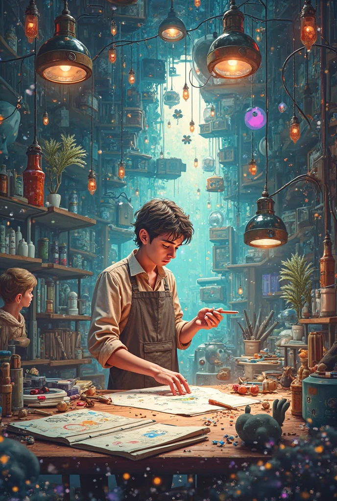 pictures on the theme of visualization with the role of illustrator designer