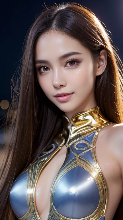 Latex bodysuit、Knee-high boots、Huge 、Long brown hair、Shiny, Oily skin、Glowing Skin、Indoor competition pool、White skin、Kimono beauty, Body Portrait, 8k, Narrow and beautiful eyes, Dindal effect, masterpiece, 最high quality, high quality, High resolution, Very detailed photos, (Natural skin texture, Fine skin, Hyperrealism, Ultra Sharpness) , Skin with attention to detail, (Very fine, Fine skin texture, Intricate details, Beautiful Face, (Realistic Face), Realistic eyes, Beautiful and detailed eyes, Realistic Skin, Beautiful Skin, surreal, Very detailed, Golden Ratio, Smiling Eyes, ((Night moonlight background) )), Body Portrait, Sexy body, glamorous, Shiny Bodysuit,
Wet,