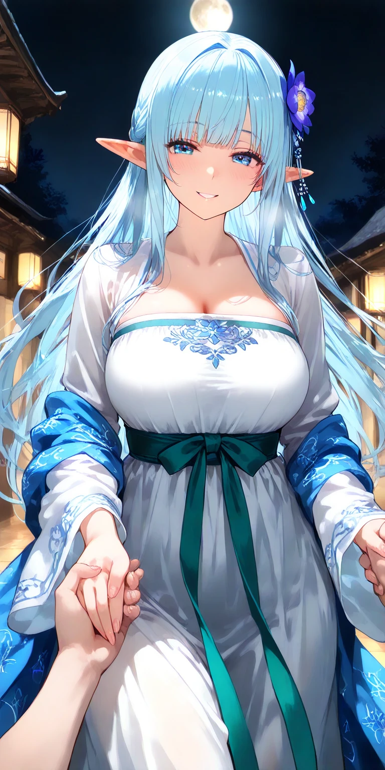 Off-shoulder,clavicle,Perfect hands, Clean fingers, Perfect fingers,full hand slim figure,Chinese dress, Traditional Clothing,Green and white clothes, 1 girl,20 years old, Young women,Fair Finger,Fair long legs,Fair Body,Fair Nose,Fair character design, Perfect eyes, perfect Face,Expressive eyes, Looking at the audience,(lead_Body),(Focus on her Face), Official Art,Extremely detailed CG unity 8k wallpaper, Perfect Lighting,rich and colorful, bright_front_Face_Light,Light skin, (masterpiece:1.0),(最OK_quality:1.0), Ultra-high resolution,4K,Very detailed, photography, 8K, Human Development Report, high resolution, Absurd:1.2, Kodak Portrait 400, Film Grain, Blurred background, Bokeh:1.2, Lens Light Halo, (Energetic_color:1.2) (Fair,Target_Chest:1.3), (Fair_Face:1.5),(narrow_waist),Happy,Smile, Off-shoulder,clavicle,Perfect hands, Clean fingers, Perfect fingers,full hand,The beauty of clothing,Off-shoulder,clavicle, Green and white clothes服