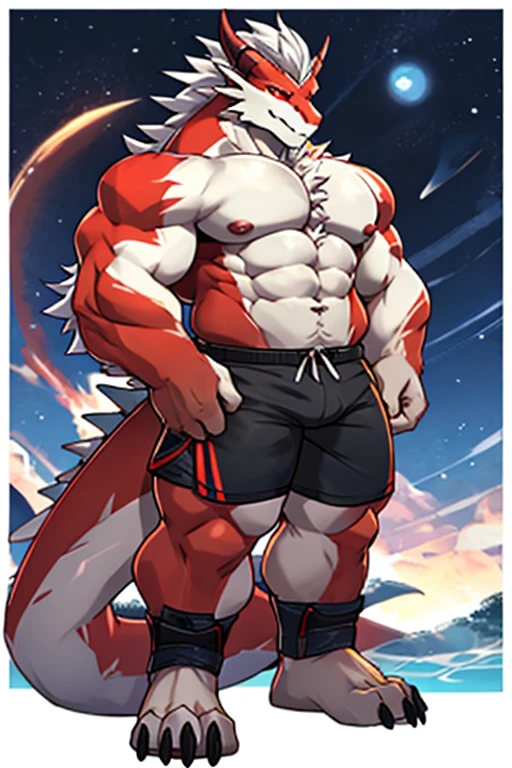 Chico, werewolf, aficionado, muscles, beautiful, muscle pump, abrumado por sus muscles, soft pectorals, naked torso, huge body, Constitution, cada uno con muscles aún más grandes, muscle growth




