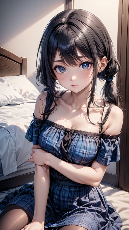 NSFW, (8K, RAW photo, highest quality, masterpiece:1.2), High-definition RAW color photo, Professional photography, cinematic light, alone, (((young woman, gal))), (Sharp features), (small face), (high detail skin:1.2), clavicle, cute face, beautiful appearance, long eyelashes, (rainbow hair, blue eyes), beautiful breasts, (slim body shape:1.4), Very detailed face and skin texture, fine eyes, double eyelid, look sideways, (cheeks of whole face)、(shy smile)、(big breasts)、China dress:1.2, colorful dress, delicate design, Use of see-through material, A dress that shows your body line, Delicate pattern finished with master craftsmanship, Sexy slit, attractive thighs, open thighs, (very fine touch:1.2), (shy smile), (beautiful breasts), (concentrated), (sweating:1.2), (open your mouth), Highly detailed face and skin texture, look sideways, From before犯す，(((spread_foot, pussy, Split_ foot, From before, I can see my underwear)))