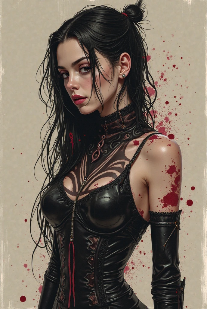 Detailed hyperrealism, chrome plated vampire, vintage, vampirecore, retrogoth, gothic, dark, cartoon realism, realistic, hyperrealistic, reflective, glossy, shiny, photobash --auto --s2