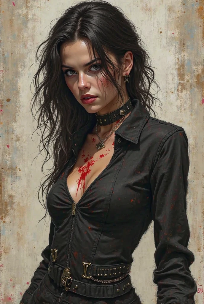 Beautiful woman undressed,Shy,Best quality,Need,High-end wind,Light and shadow behind,Wounded shackles,Realistic style,Be red in the face,