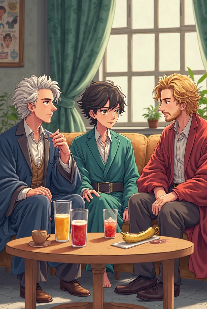 Two men talking