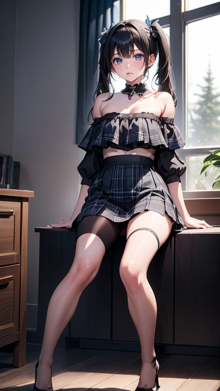 (((masterpiece,Highest Resolution,4K High Resolution,Crisp image quality:)Pussy juice(Inserting a dildo into a beautiful pussy)((Beautiful black hair,Glasses,Masturbation)(Beautiful big ,Beautiful nipples,Teaching books,Blushing and embarrassed,Spread your legs wide in an M shape,)(lipstick),Pubic hair(((Hot adult teacher) Fishnet tights,Glamorous Body,ディルド使用Masturbation,