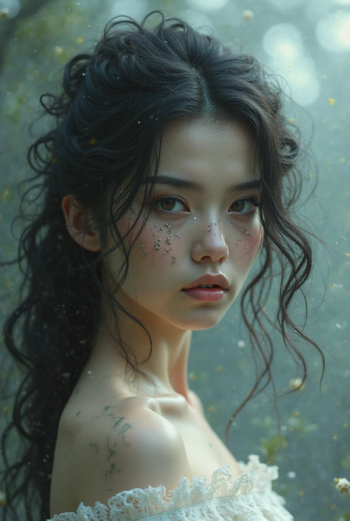 Create a chichona woman with white skin 