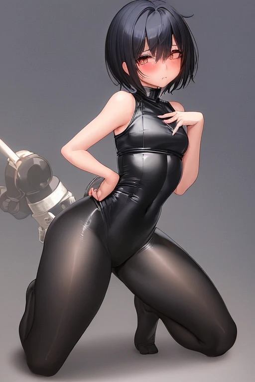 1girl,solo focus , bodysuit, glove,gigantic breasts,