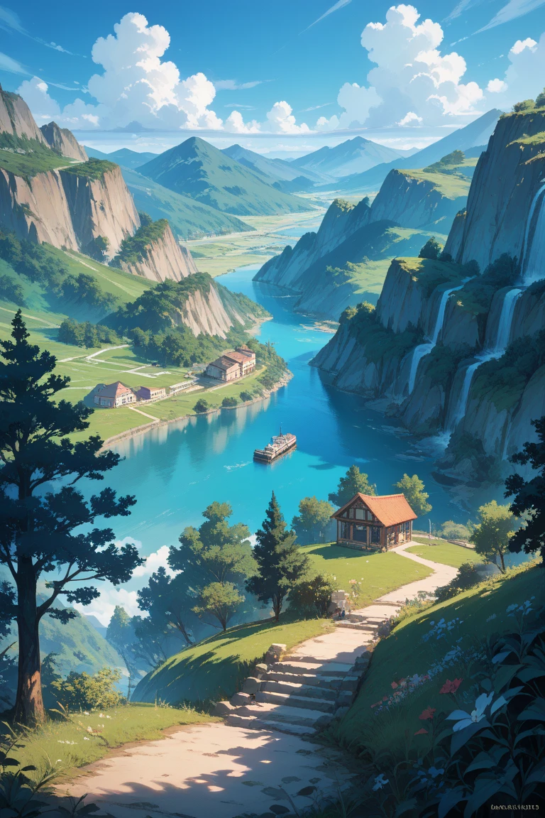 Night Scenery、Illustrated landscape