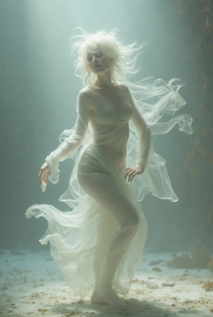 (dramatic, gritty, intense:1.4),masterpiece, best quality, 8k, insane details, intricate details, hyperdetailed, hyper quality, high detail, ultra detailed, Masterpiece,,1girlï¼soloï¼underwaterï¼bubbleï¼air bubbleï¼jewelryï¼bare shouldersï¼skirt holdï¼wet clothesï¼,white dressï¼earringsï¼makeupï¼long dressï¼(full body:1.0)ï¼barefootï¼puffy sleevesï¼floatï¼(long hairï¼white hair:1.4)ï¼,blue themeï¼realisticï¼Black backgroundï¼ Water as smooth as a mirror, beautiful detailed water, reflection pool, dynamic angle, floating,,(Real waterï¼Realistic waterï¼flowing water:1.5)ï¼ripplesï¼art