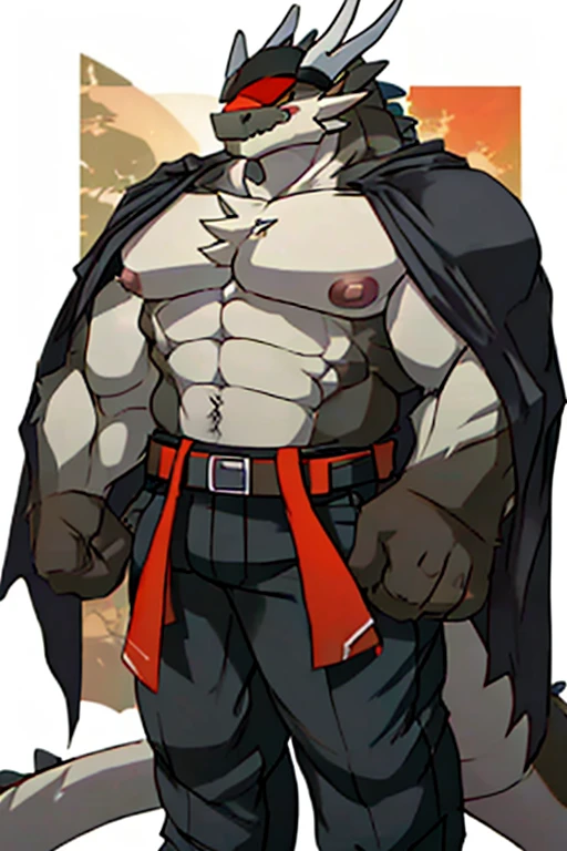 Tiger furry,Best quality for a man,22 years old,muscle,Anime style,White fur,Black casual pants,White clothes,Eye,City background,Wearing a necklace,Indifferent face,Holding a pistol,Clear lines