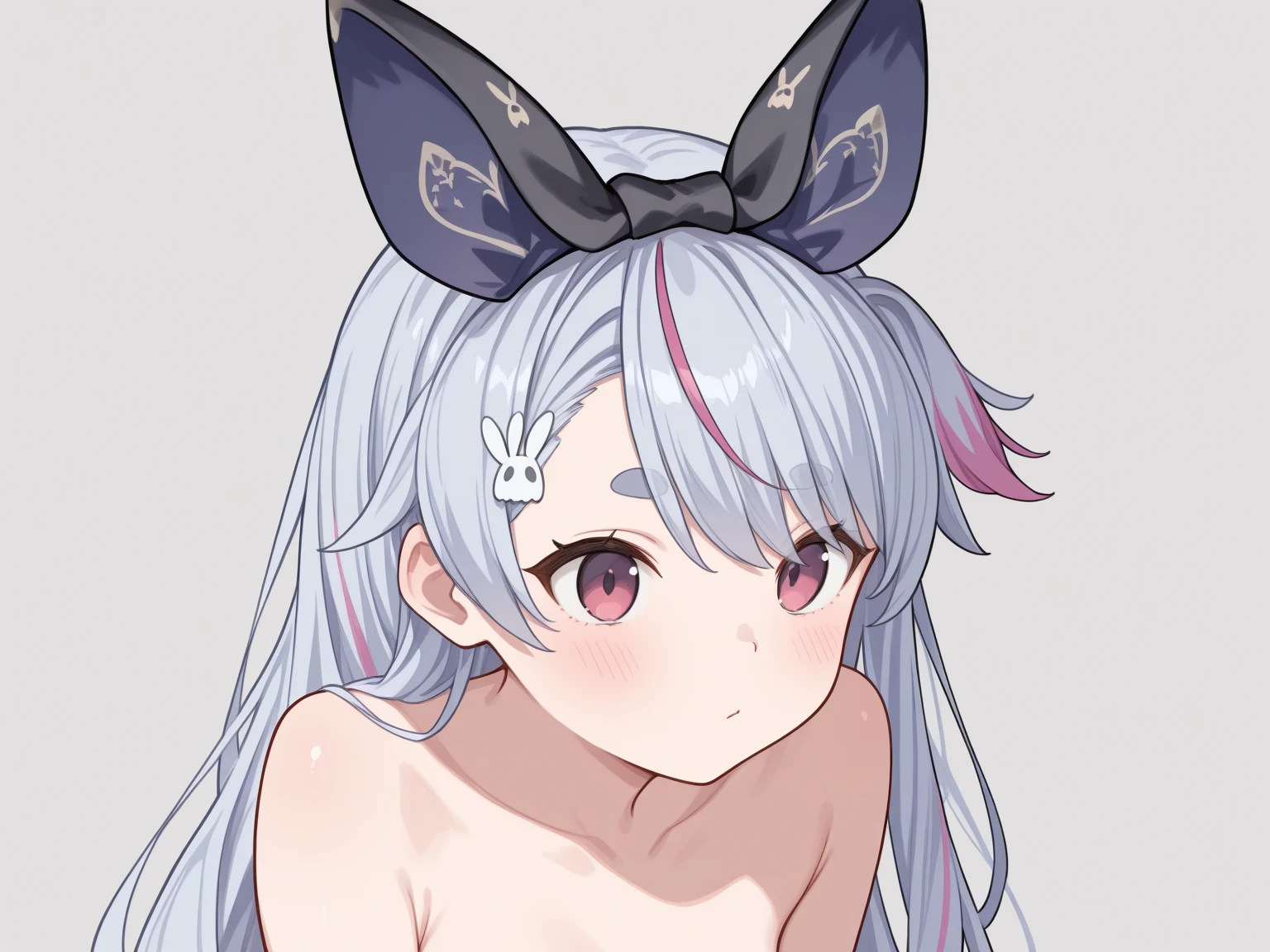 <lora:onihors:1>,  oni horns, oni, horns, short hair, sketch, solo, swimsuit