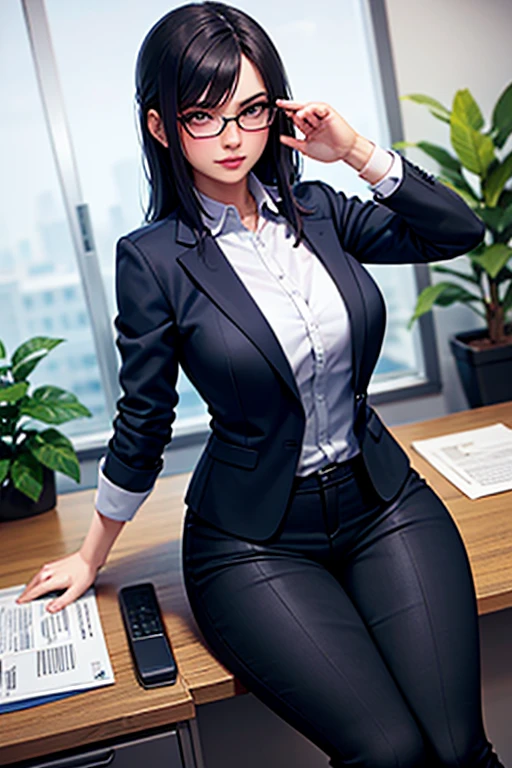 SEXY SECRETARY, corpo escultural e cabelos patinados