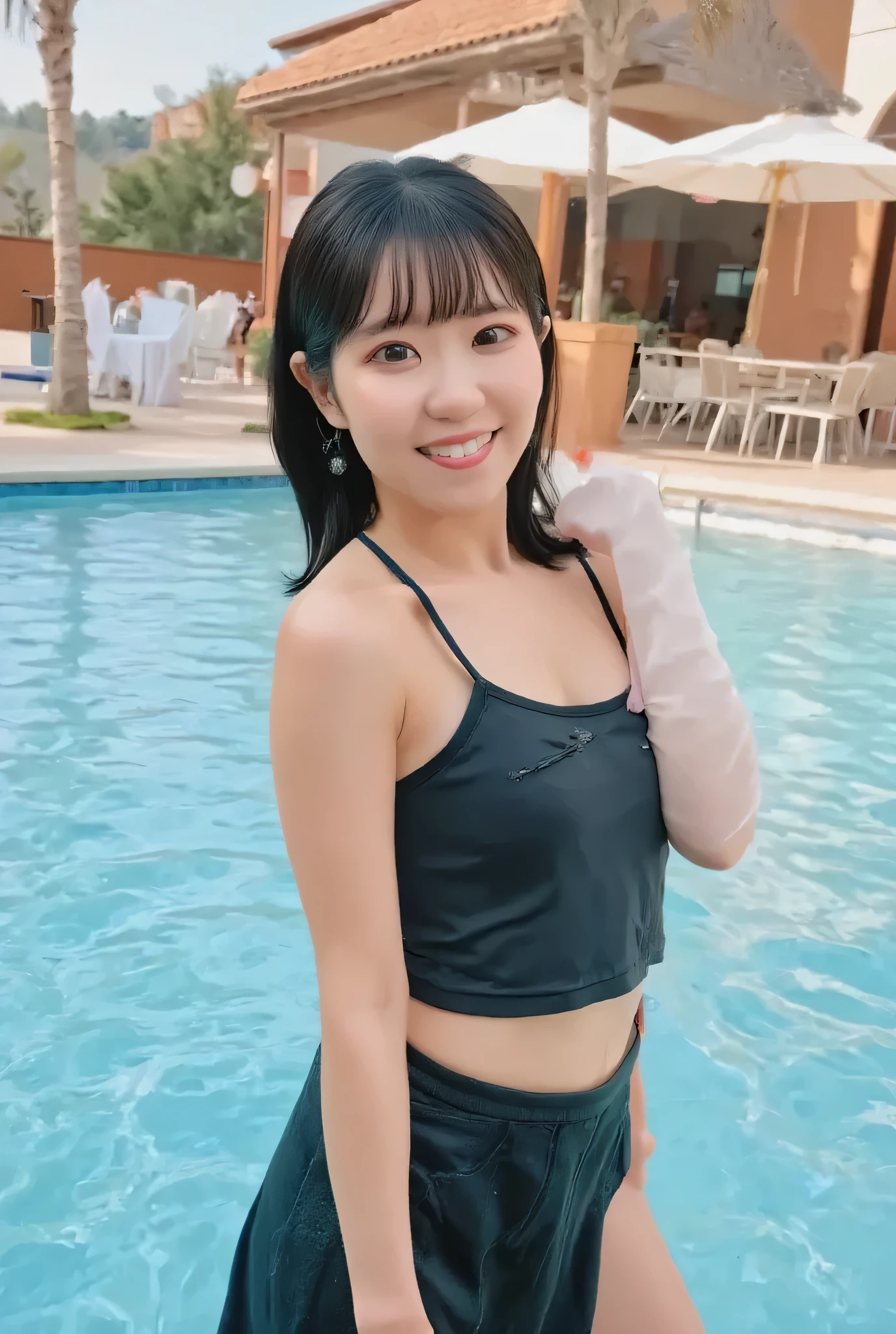 Realistic athlete woman ssmile short-cut Athletic Sheer Wear Nipples are wet and show through small chest protrusions are clearly visible,,,, Clothes that dig into the crotch sexy pose Delicate figure skin tanned crotch open M-shaped legs Sitting with your butt Good spirits