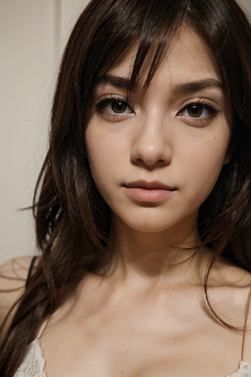 highest quality、ultra high resolution、(realistic:1.4)、((full ))、beautiful eyes、blonde、brown eyes、beautiful breae skin、thin pubic hair、NSFW, 8K quality, 8K Ultra, 10x more pixels、highly detailed cute face、detailed lips、fine eyes、double eyelid、natural makeup、(kind eyes)、cinematic lighting、(super cute girl)、perfect balance、small tangled naked short、((having sex with a man))climax))、