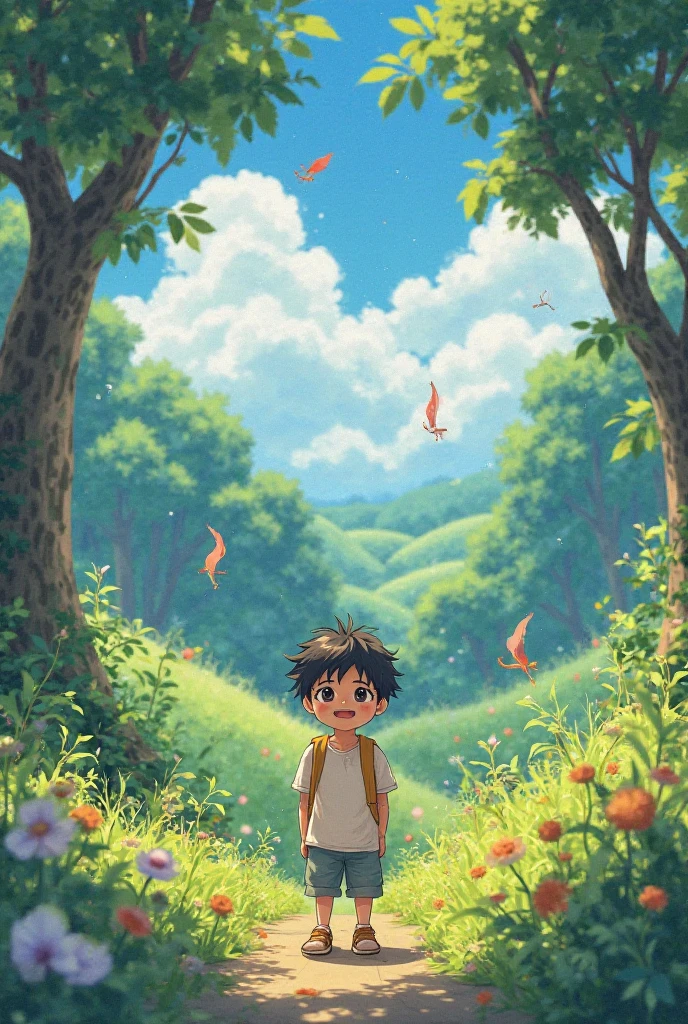 I want you to use the Ghibli style in the photo 