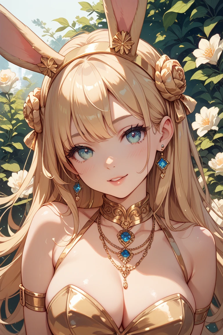  Gold　bunny girl　beautiful girl　Baby Face　 shape