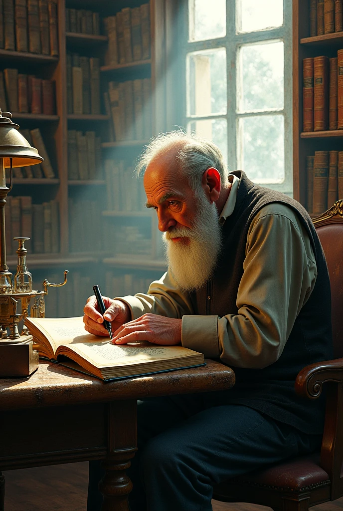 Generate an old recluse professor