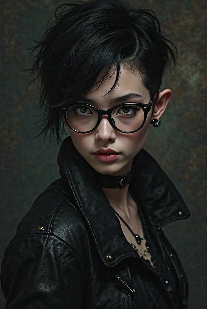 Put on glasses and short hair and give it a gothic style but with another more provocative outfit